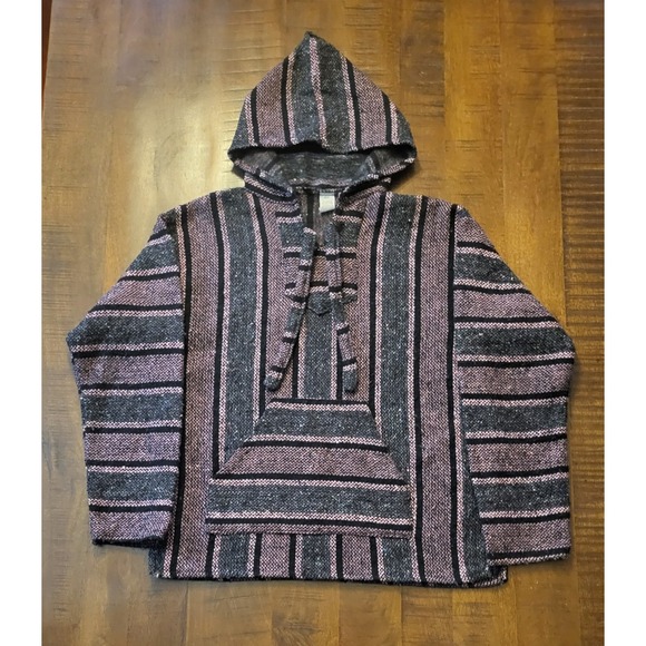 Vintage Molina Baja Hoodie Drug Rug Pullover Size Medium 38-40 - Picture 8 of 8